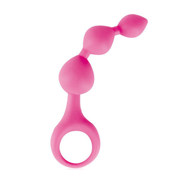 Stimulateur anal rose à boules 